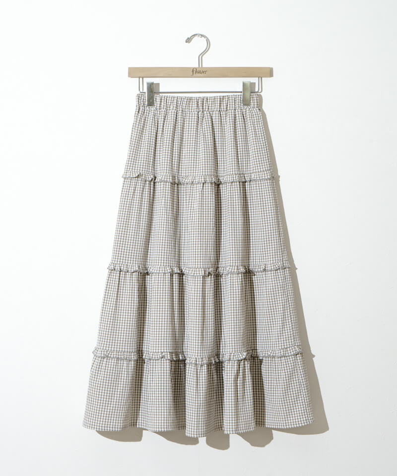 30%OFF】frill gingham skirt～ﾌﾘﾙｷﾞﾝｶﾞﾑｽｶｰﾄ | flower／フラワー公式通販