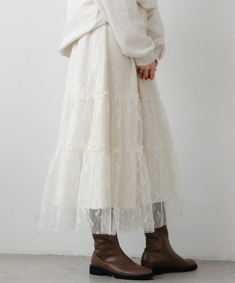 50%OFF】blossom tulle skirt～ﾌﾞﾛｯｻﾑﾁｭｰﾙｽｶｰﾄ | flower／フラワー公式通販