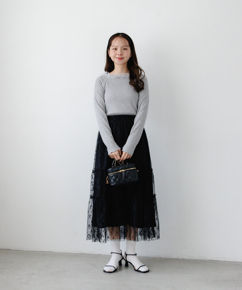 blossom tulle skirt～ﾌﾞﾛｯｻﾑﾁｭｰﾙｽｶｰﾄ | flower／フラワー公式通販
