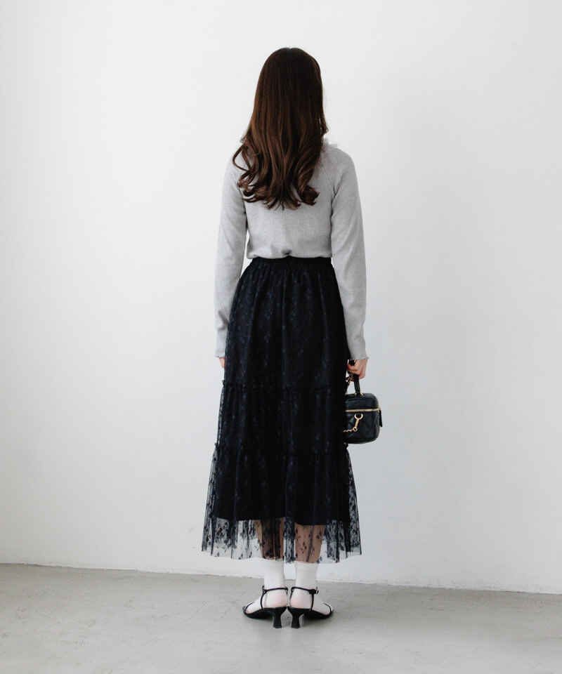 blossom tulle skirt～ﾌﾞﾛｯｻﾑﾁｭｰﾙｽｶｰﾄ | flower／フラワー公式通販