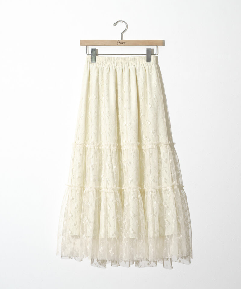 blossom tulle skirt～ﾌﾞﾛｯｻﾑﾁｭｰﾙｽｶｰﾄ | flower／フラワー公式通販