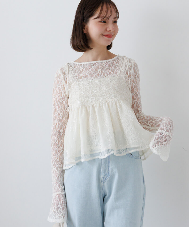 30%OFF】sheer flower top～ｼｱｰﾌﾗﾜｰﾄｯﾌﾟ | flower／フラワー公式通販