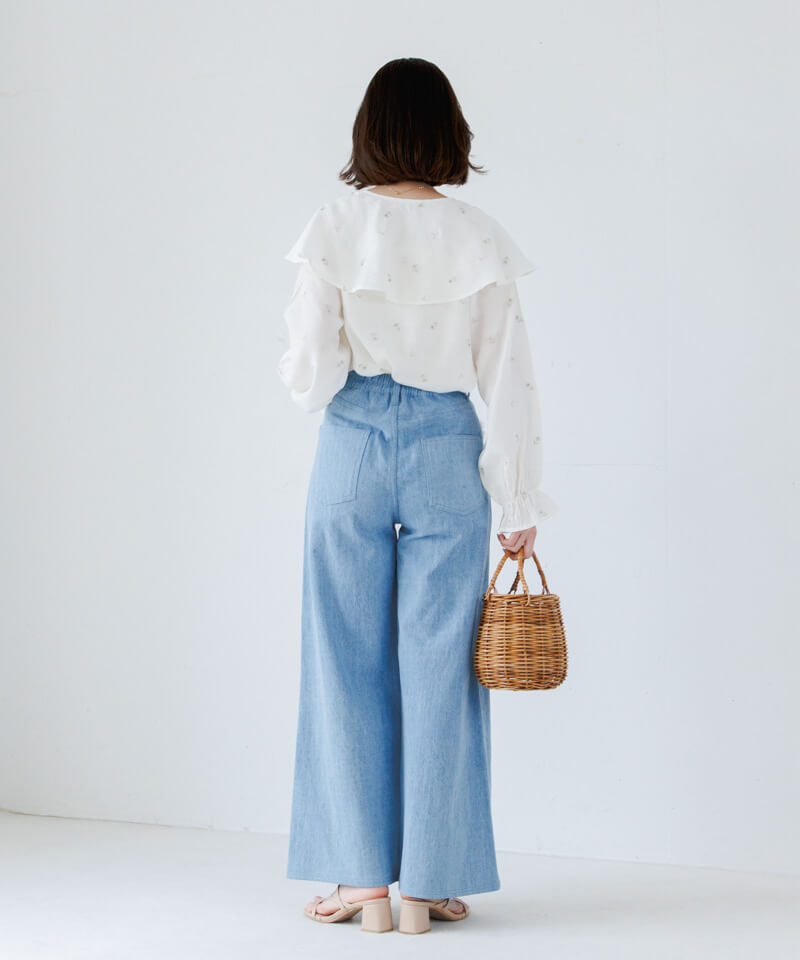 20%OFF】luminous embroidery blouse～ﾙﾐﾅｽｴﾝﾌﾞﾛｲﾀﾞﾘｰﾌﾞﾗｳｽ | flower