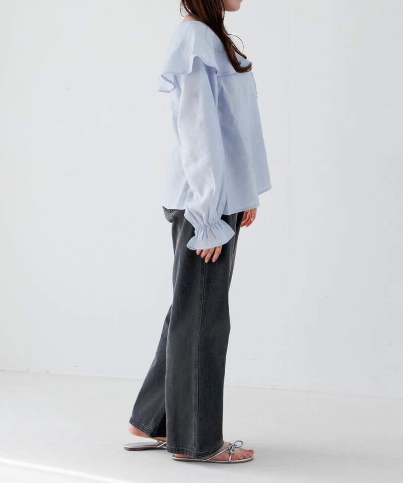 20%OFF】luminous embroidery blouse～ﾙﾐﾅｽｴﾝﾌﾞﾛｲﾀﾞﾘｰﾌﾞﾗｳｽ | flower