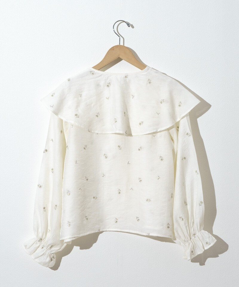 luminous embroidery blouse～ﾙﾐﾅｽｴﾝﾌﾞﾛｲﾀﾞﾘｰﾌﾞﾗｳｽ | flower／フラワー