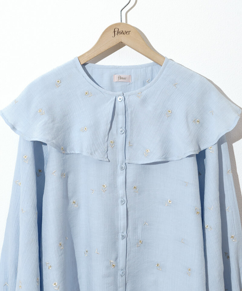 luminous embroidery blouse～ﾙﾐﾅｽｴﾝﾌﾞﾛｲﾀﾞﾘｰﾌﾞﾗｳｽ | flower／フラワー