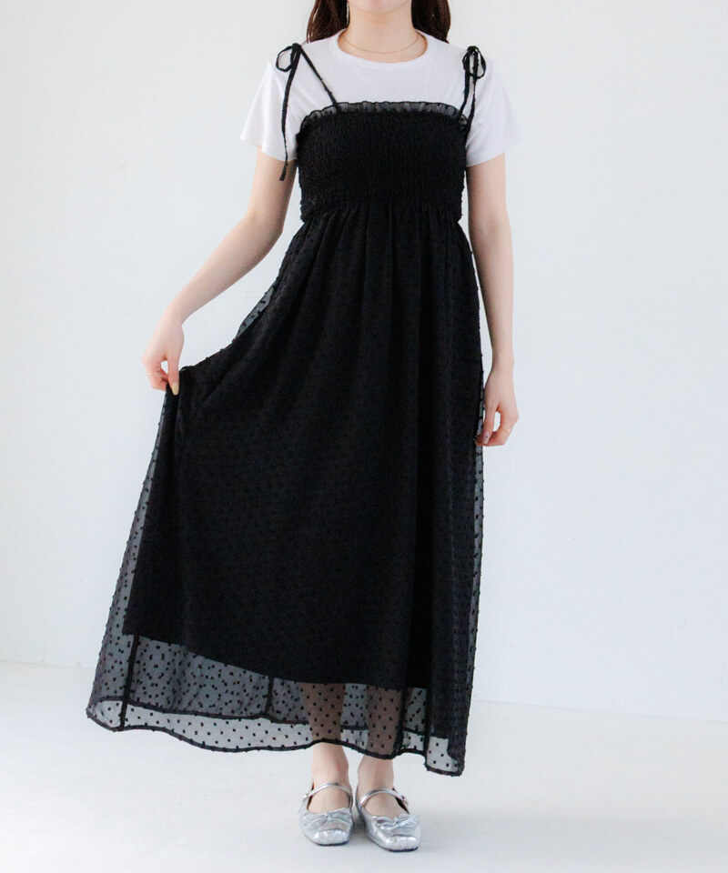 airy dot onepiece～ｴｱﾘｰﾄﾞｯﾄﾜﾝﾋﾟｰｽ | flower／フラワー公式通販