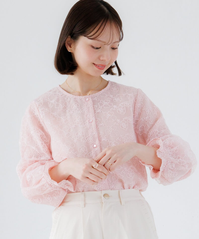 トップス BLOSSOM LACE TOPS blossom lace blouse～ﾌﾞﾛｯｻﾑﾚｰｽﾌﾞﾗｳｽ | flower／フラワー公式通販