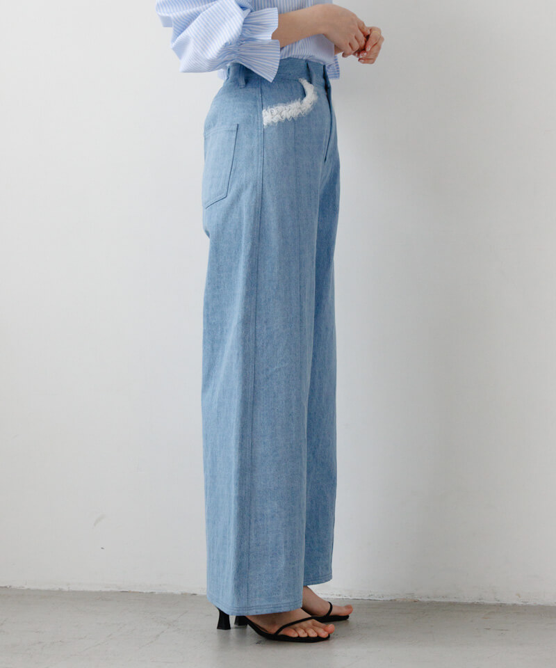 50%OFF】lace denim pants～ﾚｰｽﾃﾞﾆﾑﾊﾟﾝﾂ | flower／フラワー公式通販