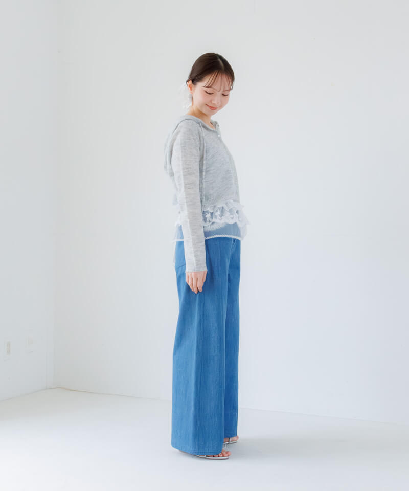 lace denim pants～ﾚｰｽﾃﾞﾆﾑﾊﾟﾝﾂ | flower／フラワー公式通販