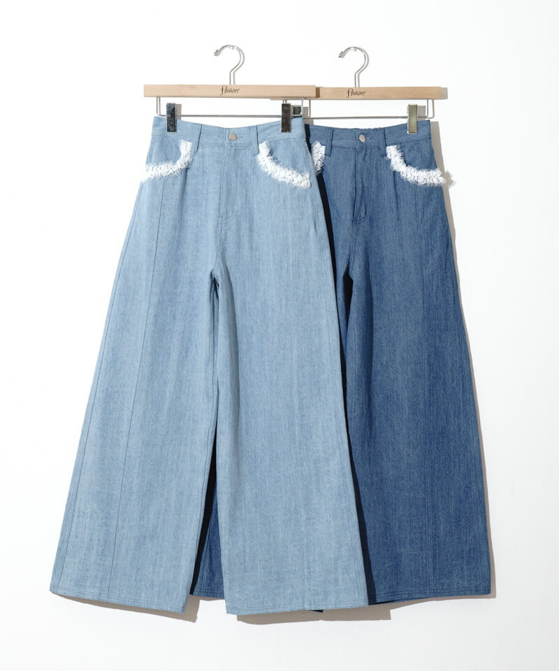 lace denim pants～ﾚｰｽﾃﾞﾆﾑﾊﾟﾝﾂ | flower／フラワー公式通販