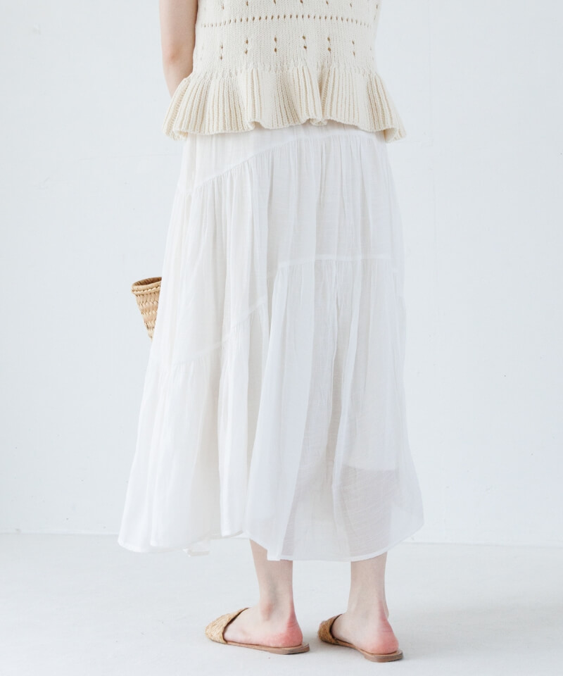 breezy tiered skirt～ﾌﾞﾘｰｼﾞｰﾃｨｱｰﾄﾞｽｶｰﾄ | flower／フラワー公式通販