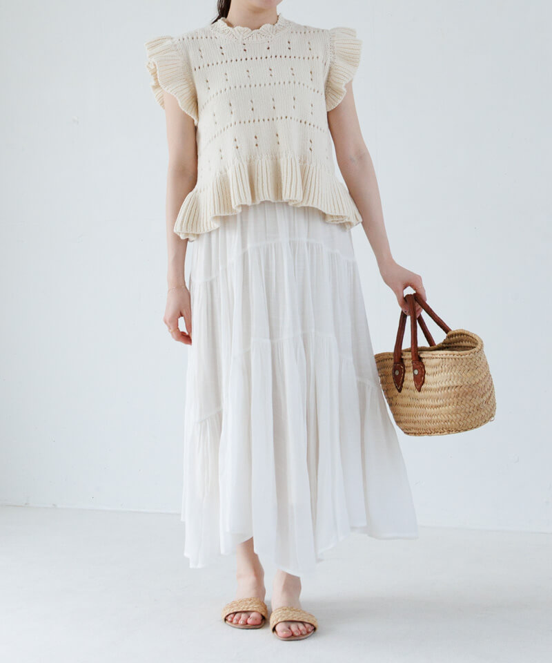 breezy tiered skirt～ﾌﾞﾘｰｼﾞｰﾃｨｱｰﾄﾞｽｶｰﾄ | flower／フラワー公式通販