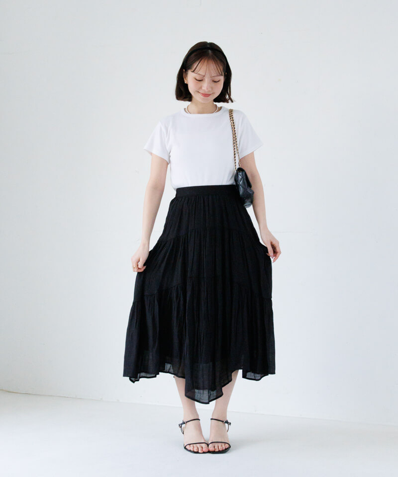breezy tiered skirt～ﾌﾞﾘｰｼﾞｰﾃｨｱｰﾄﾞｽｶｰﾄ | flower／フラワー公式通販