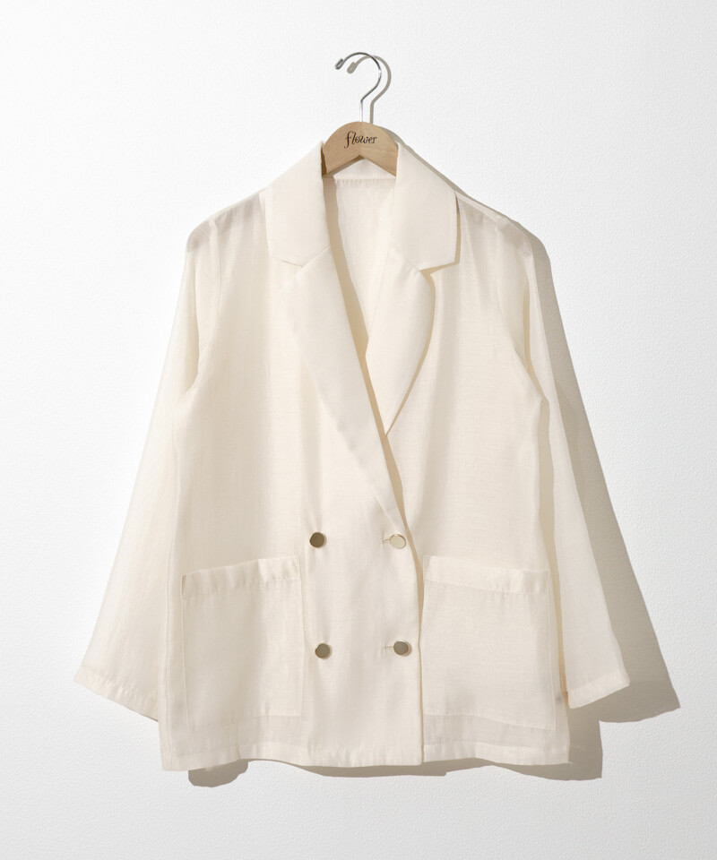 sheer tailored jacket～ｼｱｰﾃｰﾗｰﾄﾞｼﾞｬｹｯﾄ | flower／フラワー公式通販