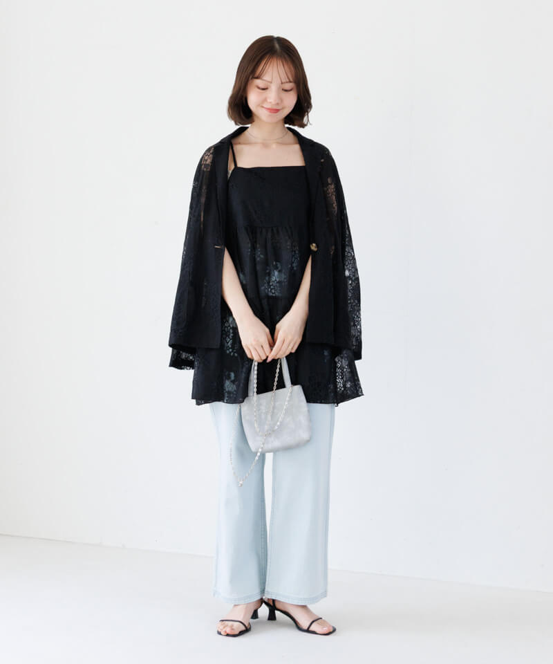 flowering lace bustier～ﾌﾗﾜｰﾘﾝｸﾞﾚｰｽﾋﾞｽﾁｪ | flower／フラワー公式通販