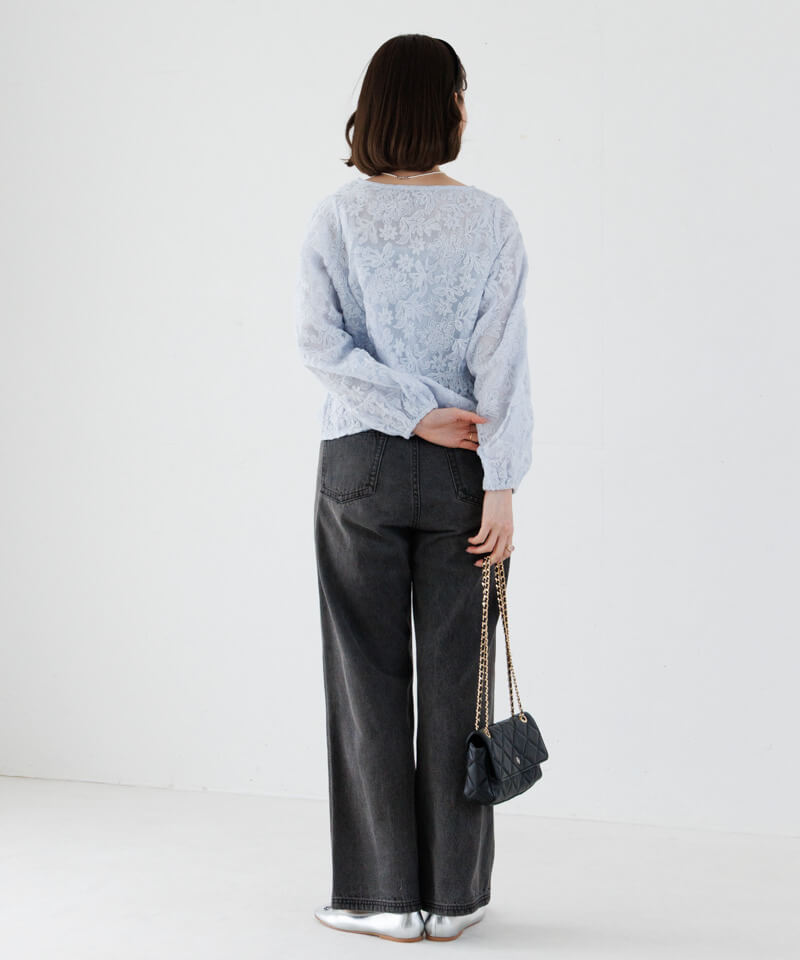blossom sheer top～ﾌﾞﾛｯｻﾑｼｱｰﾄｯﾌﾟ | flower／フラワー公式通販