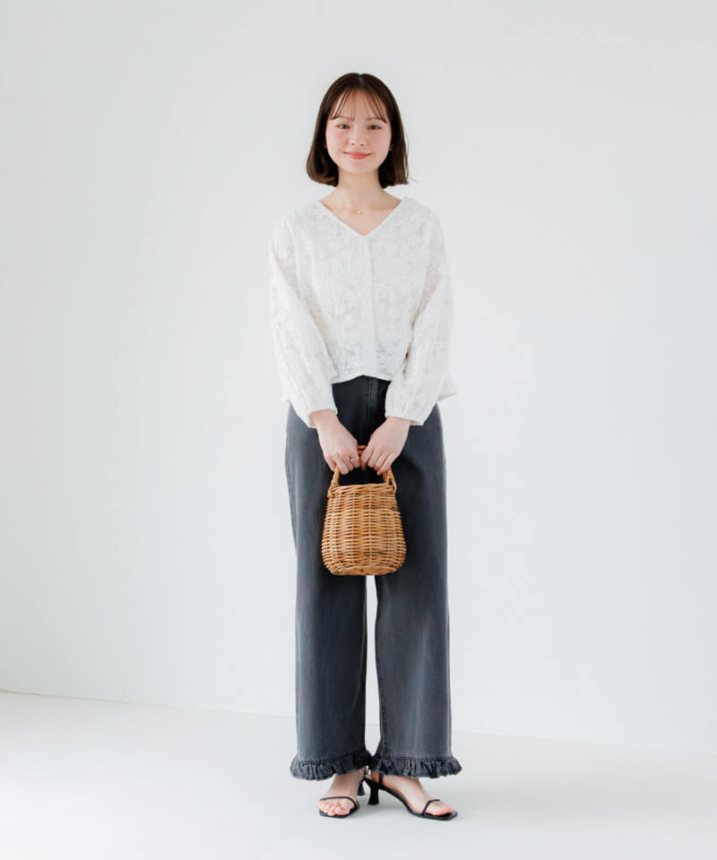 blossom sheer top～ﾌﾞﾛｯｻﾑｼｱｰﾄｯﾌﾟ | flower／フラワー公式通販
