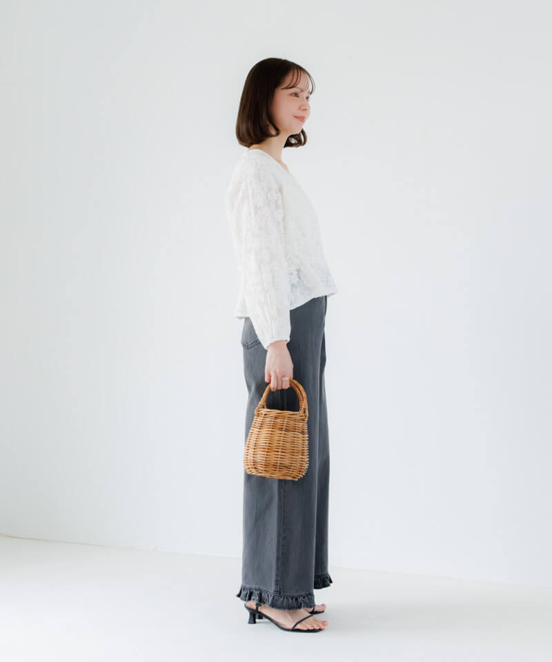 paloma wool シアートップス　フラワー PALOMA WOOL / Domingo -Asymmetric jacquard flower top- – carol