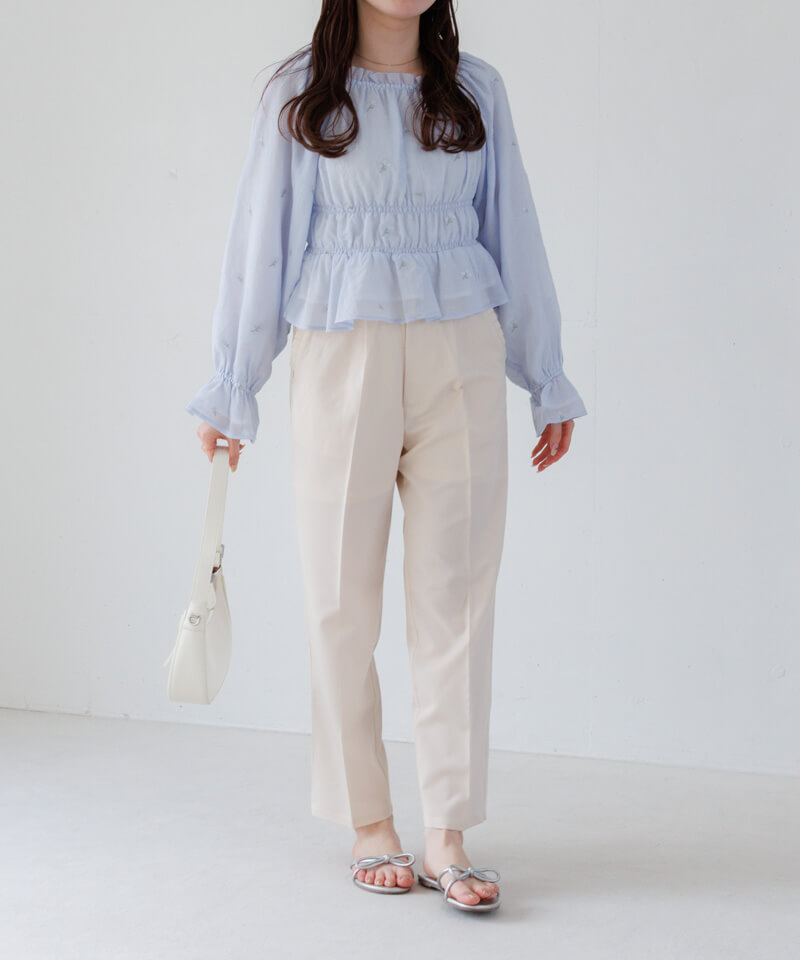 flower シャイニーブルームブラウス shiny flower blouse～ｼｬｲﾆｰﾌﾗﾜｰﾌﾞﾗｳｽ | flower／フラワー公式通販