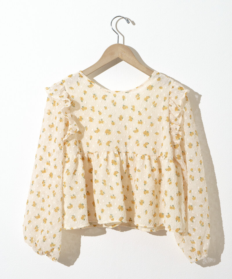 【期間限定価格】2WAY HAZE FLOWER BLOUSE Ameri（アメリ）の「2WAY HAZE FLOWER BLOUSE（シャツ/ブラウス）」 - WEAR