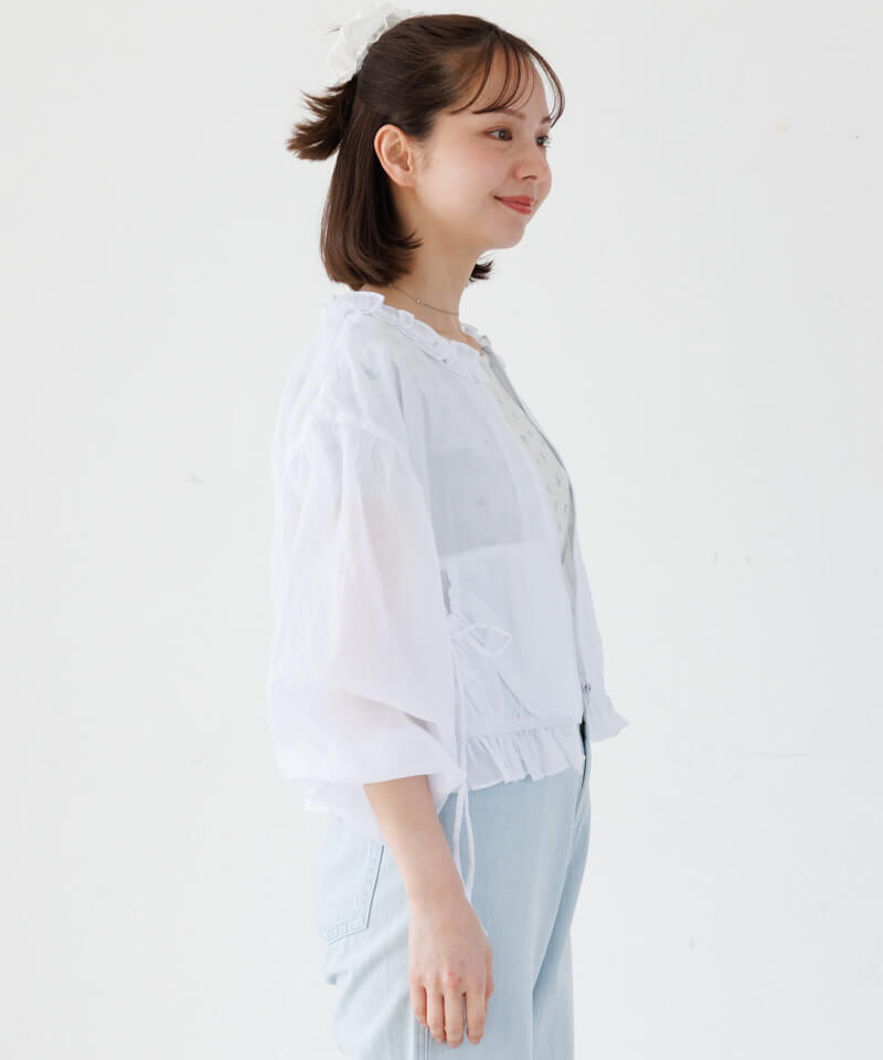 50%OFF】gather pocket jacket～ｷﾞｬｻﾞｰﾎﾟｹｯﾄｼﾞｬｹｯﾄ | flower／フラワー