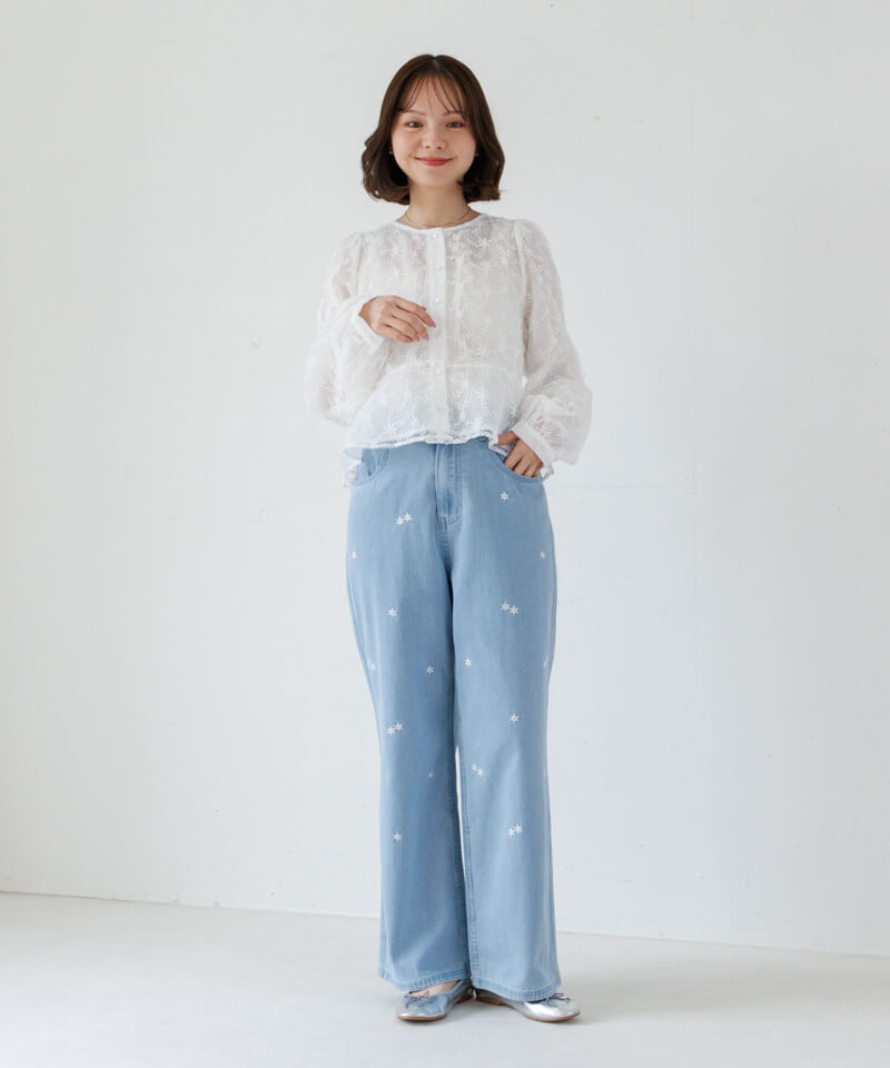 bloom embroidery pants～ﾌﾞﾙｰﾑｴﾝﾌﾞﾛｲﾀﾞﾘｰﾊﾟﾝﾂ | flower／フラワー公式通販