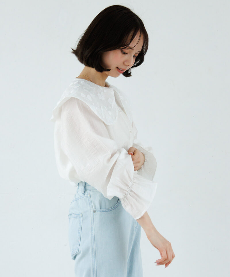 botanical collar blouse～ﾎﾞﾀﾆｶﾙｶﾗｰﾌﾞﾗｳｽ | flower／フラワー公式通販