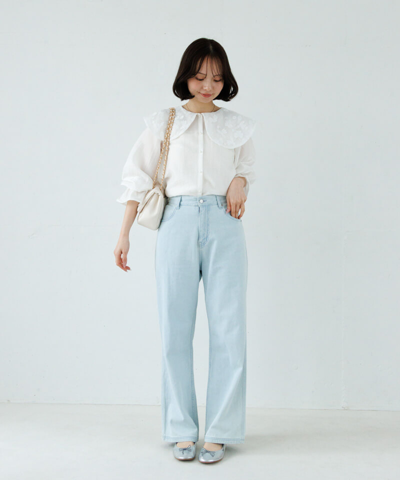 40%OFF】botanical collar blouse～ﾎﾞﾀﾆｶﾙｶﾗｰﾌﾞﾗｳｽ | flower／フラワー