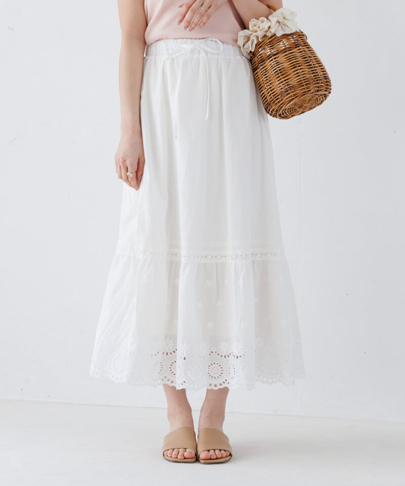 スカート \"the virgins\" cotton lace skirt lace skirt | the Virgins (Women)/ザヴァージンズ | 三越