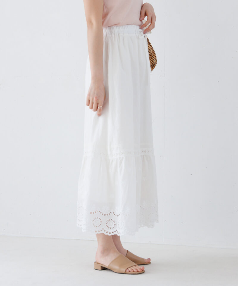 floral cotton skirt～ﾌﾛｰﾗﾙｺｯﾄﾝｽｶｰﾄ | flower／フラワー公式通販