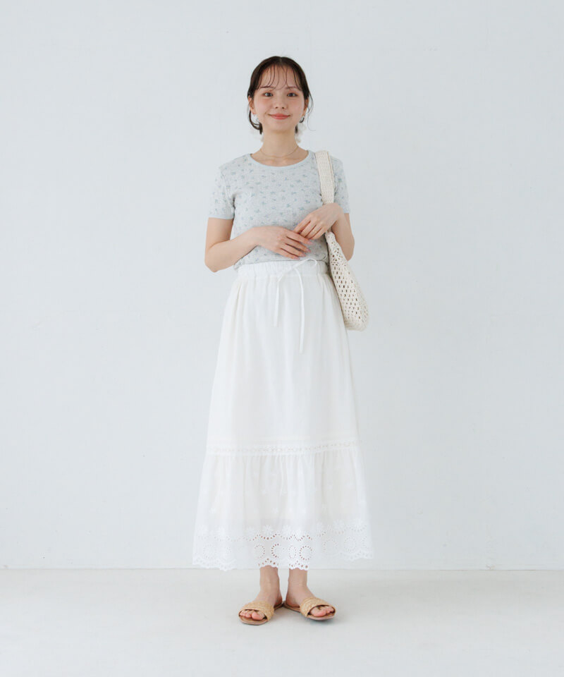 30%OFF】floral cotton skirt～ﾌﾛｰﾗﾙｺｯﾄﾝｽｶｰﾄ | flower／フラワー公式通販