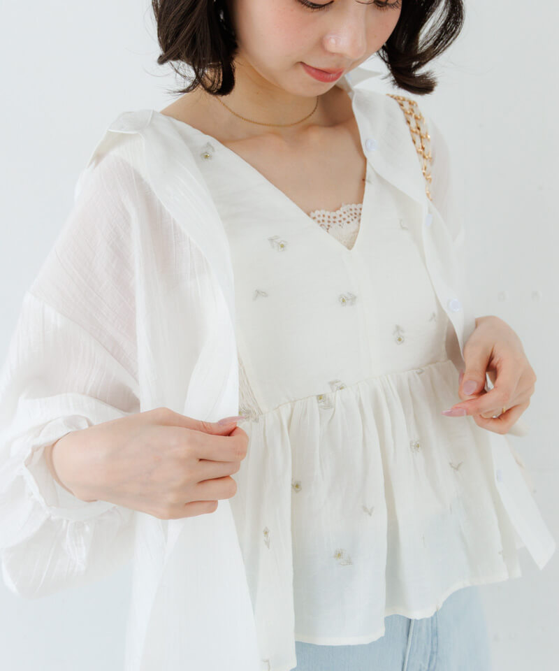 *完成*flower✿様オーダー AZUL BY MOUSSY | フラワーダブルジャガードニット (ニット ) |SHEL