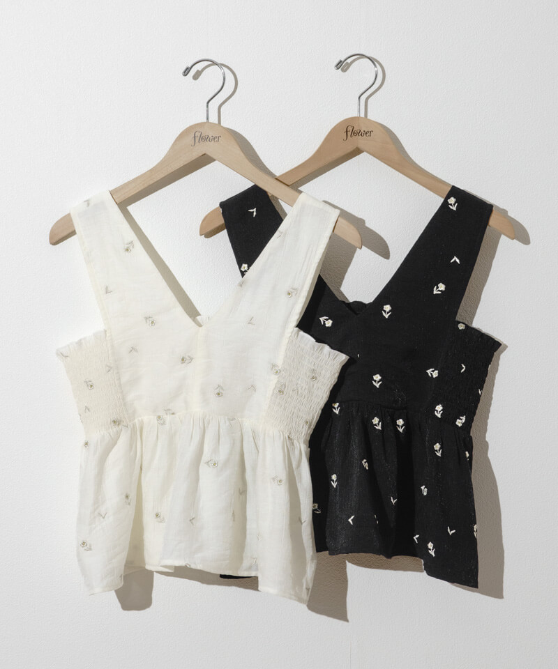 luminous embroidery bustier～ﾙﾐﾅｽｴﾝﾌﾞﾛｲﾀﾞﾘｰﾋﾞｽﾁｪ | flower