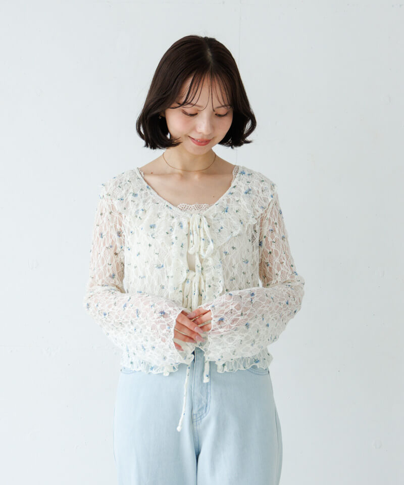 bloom frill cardigan～ﾌﾞﾙｰﾑﾌﾘﾙｶｰﾃﾞｨｶﾞﾝ | flower／フラワー公式通販