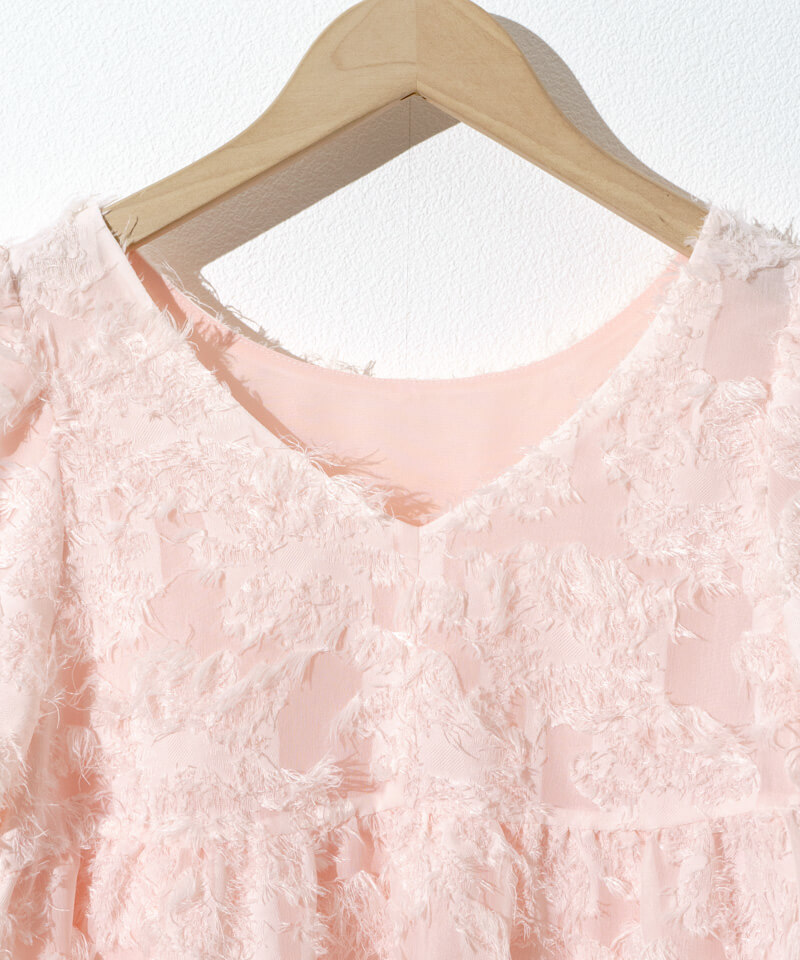 10%OFF】fringe puff blouse～ﾌﾘﾝｼﾞﾊﾟﾌﾌﾞﾗｳｽ | flower／フラワー公式通販 な*な様 flower fringe puff blouse