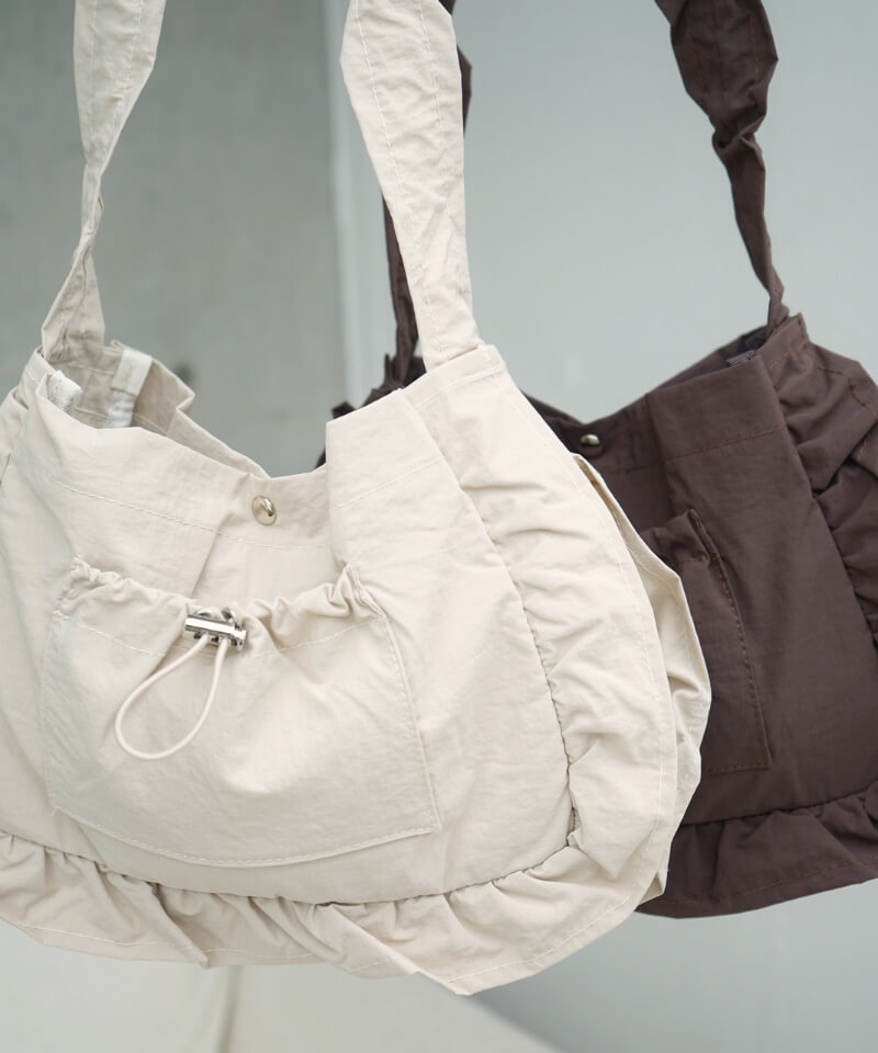 40%OFF】frill shirring bag～ﾌﾘﾙｼｬｰﾘﾝｸﾞﾊﾞｯｸﾞ | flower／フラワー公式通販