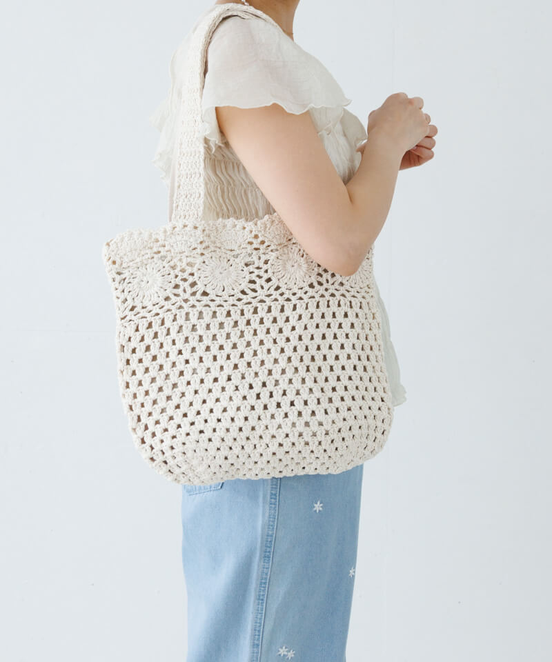 sunny crochet tote～ｻﾆｰｸﾛｼｪﾄｰﾄ | flower／フラワー公式通販