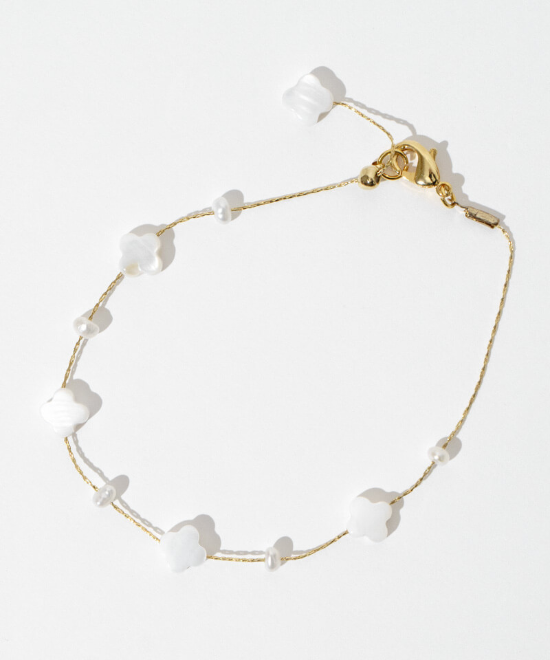 フラワーモチーフ ブレスレット drop flower bracelet～ﾄﾞﾛｯﾌﾟﾌﾗﾜｰﾌﾞﾚｽﾚｯﾄ | flower／フラワー公式通販