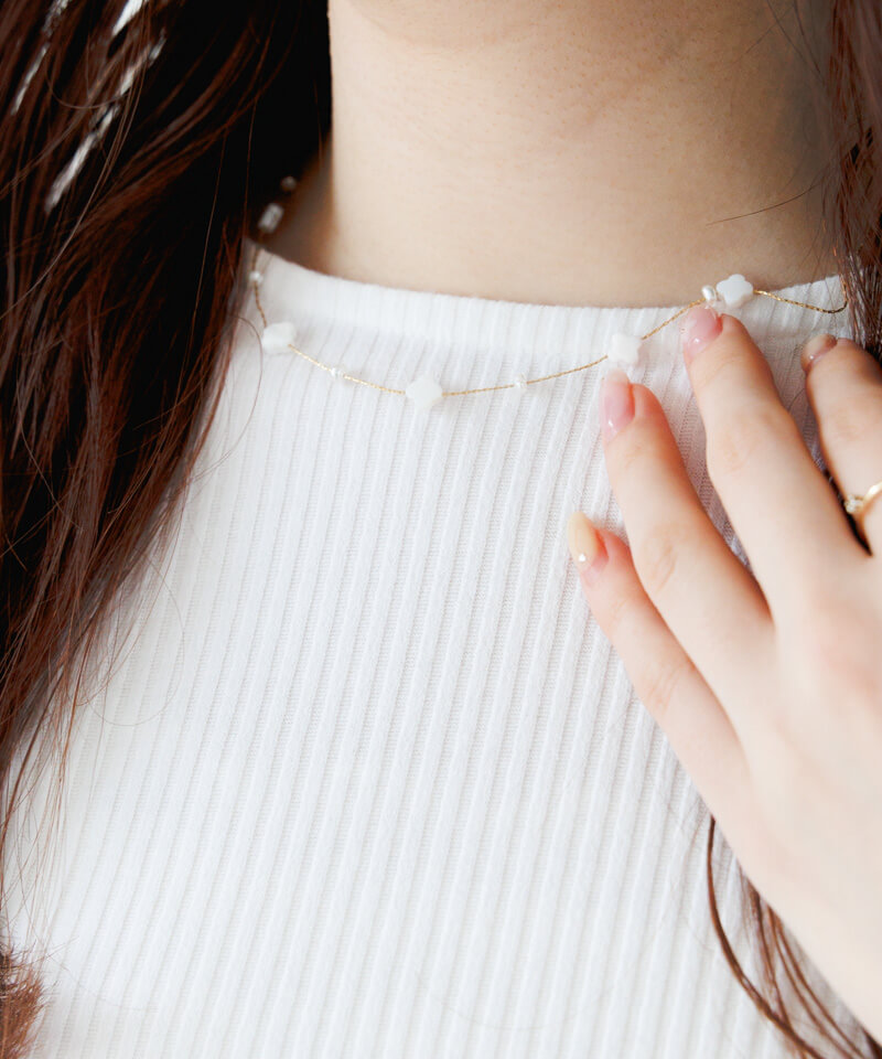 shell bloom necklace～ｼｪﾙﾌﾞﾙｰﾑﾈｯｸﾚｽ | flower／フラワー公式通販