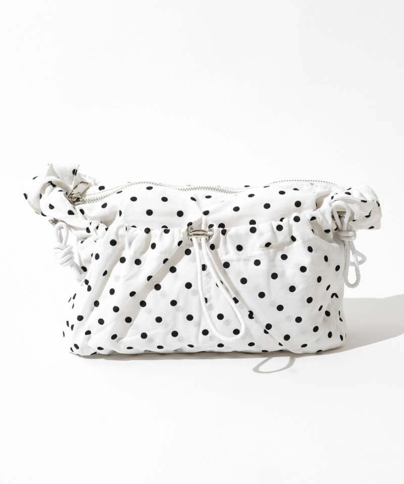 40%OFF】dot shirring bag～ﾄﾞｯﾄｼｬｰﾘﾝｸﾞﾊﾞｯｸﾞ | flower／フラワー公式通販