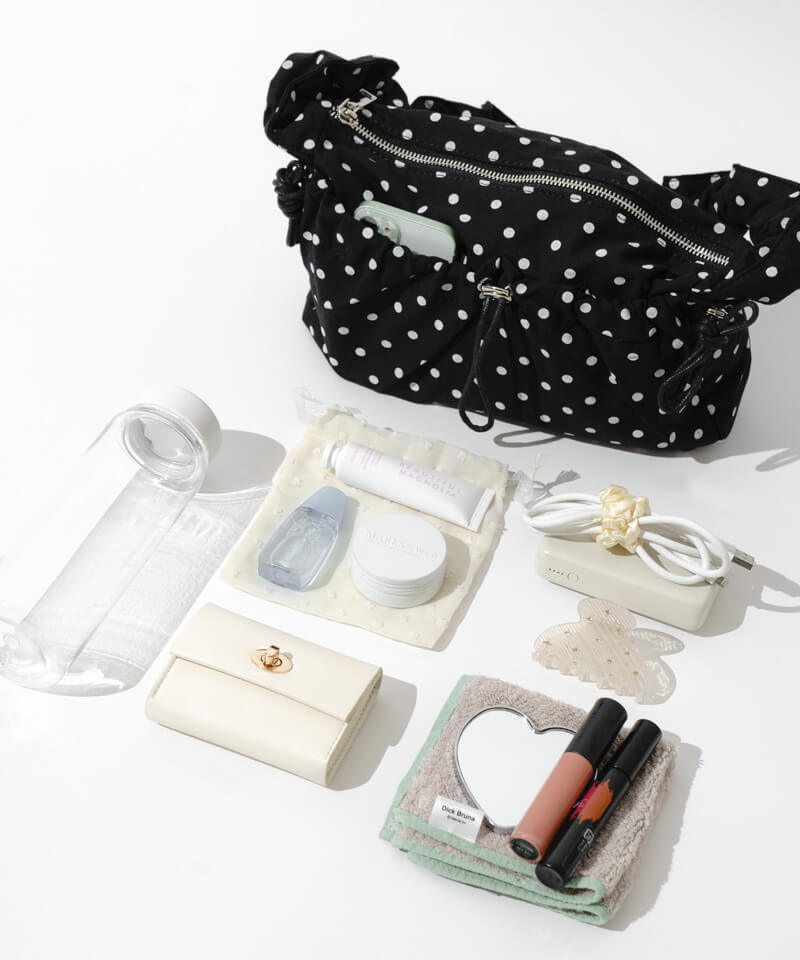 40%OFF】dot shirring bag～ﾄﾞｯﾄｼｬｰﾘﾝｸﾞﾊﾞｯｸﾞ | flower／フラワー公式通販