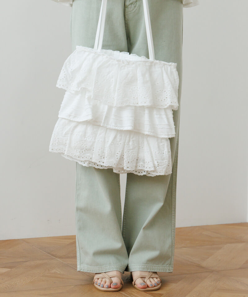 cotton frill bag～ｺｯﾄﾝﾌﾘﾙﾊﾞｯｸﾞ | flower／フラワー公式通販