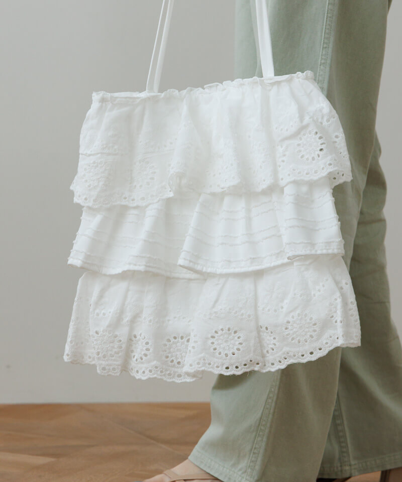 cotton frill bag～ｺｯﾄﾝﾌﾘﾙﾊﾞｯｸﾞ | flower／フラワー公式通販