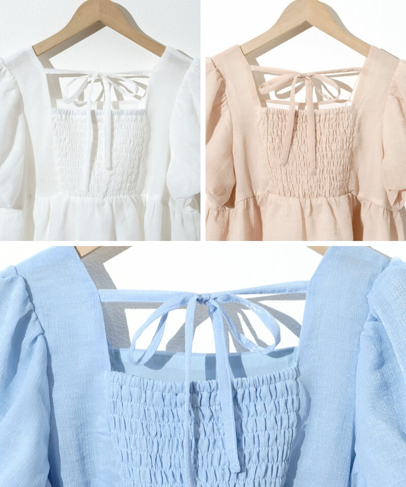 シャツ/ブラウス(長袖/七分) fiolily Flower Lace Gather Tops flower ブラウス シャツ ガーデンブルームブラウス レディース