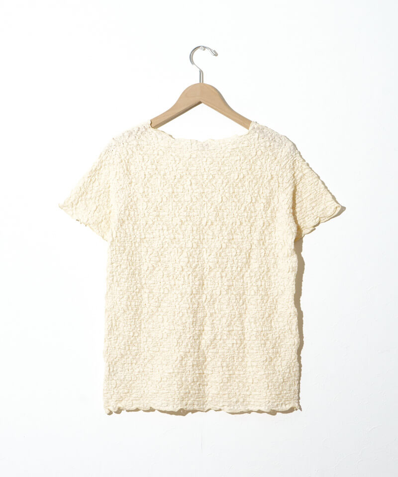 half shabby lace top4～ﾊｰﾌｼｬﾋﾞｰﾚｰｽﾄｯﾌﾟ4 | flower／フラワー公式通販