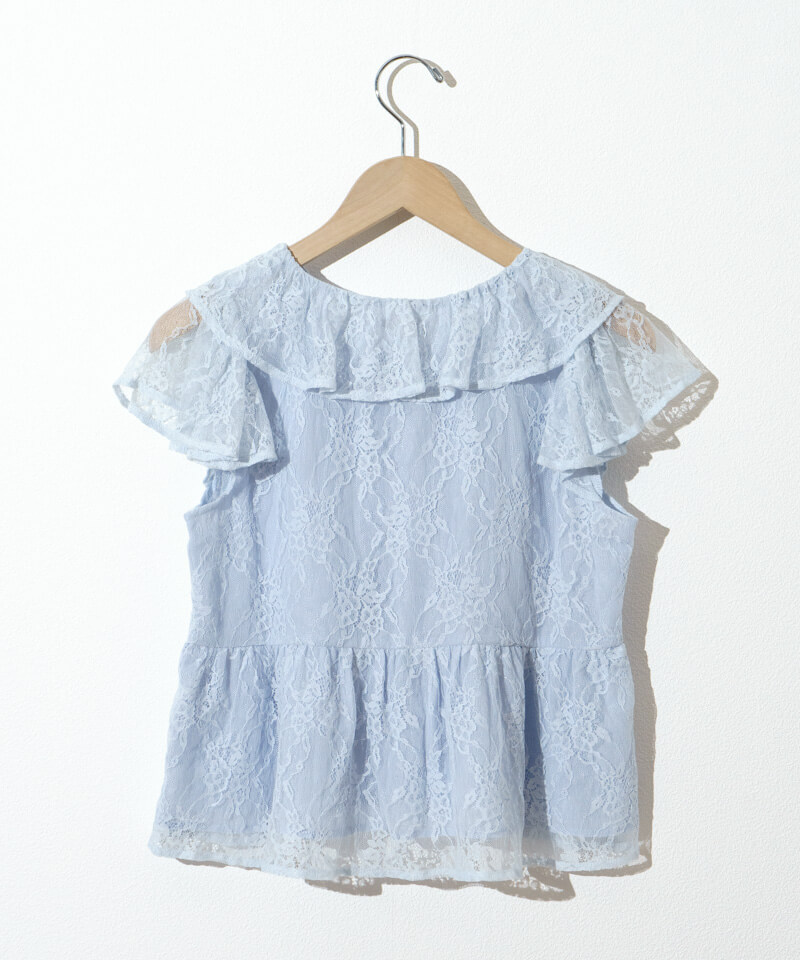 lace ruffled blouse～ﾚｰｽﾗｯﾌﾙﾄﾞﾌﾞﾗｳｽ | flower／フラワー公式通販