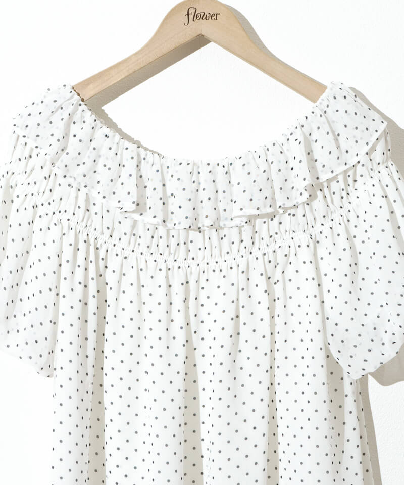 breezy dot blouse～ﾌﾞﾘｰｼﾞｰﾄﾞｯﾄﾌﾞﾗｳｽ | flower／フラワー公式通販