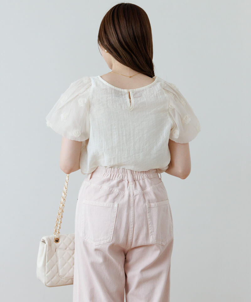 30%OFF】rose puff blouse～ﾛｰｽﾞﾊﾟﾌﾌﾞﾗｳｽ | flower／フラワー公式通販