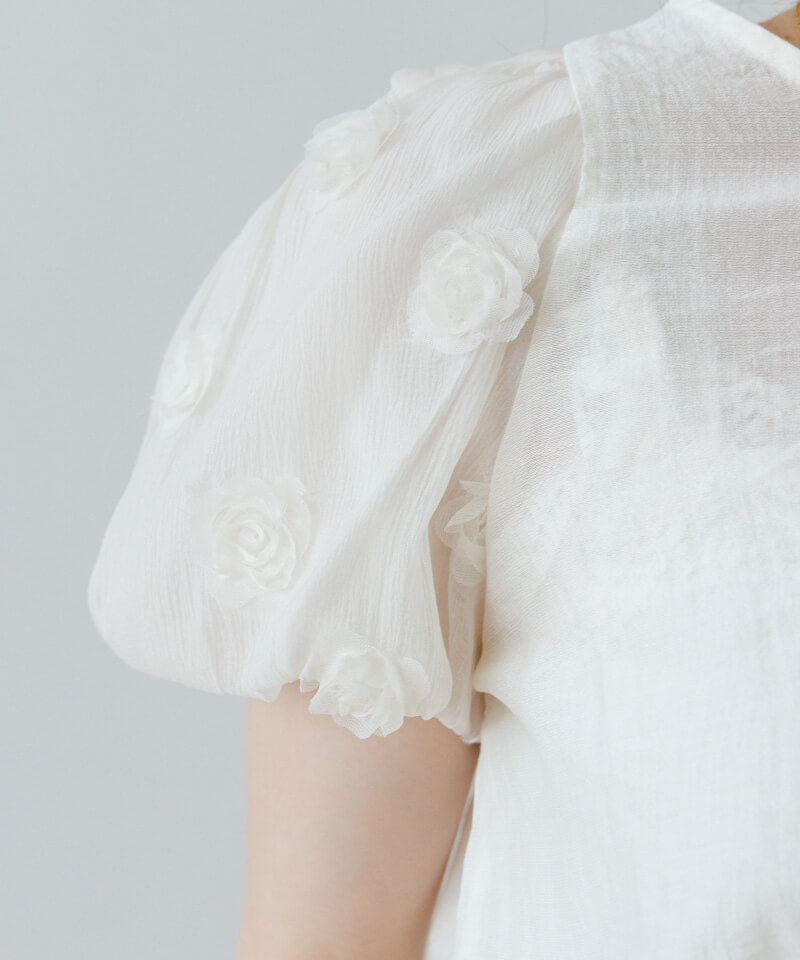 30%OFF】rose puff blouse～ﾛｰｽﾞﾊﾟﾌﾌﾞﾗｳｽ | flower／フラワー公式通販